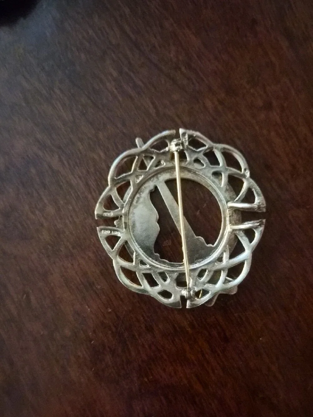 Michael Goldstone Sterling Silver Celtic Knot Brooch Pendant Signed Ireland